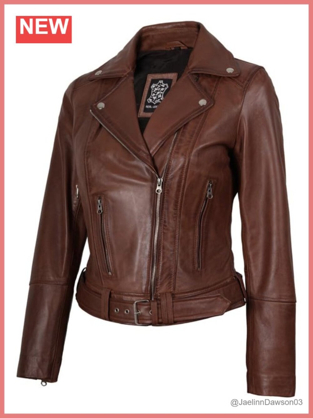 Real Lambskin Leather Jacket Women Asymmetrical Motorcycle Zip Moto Biker